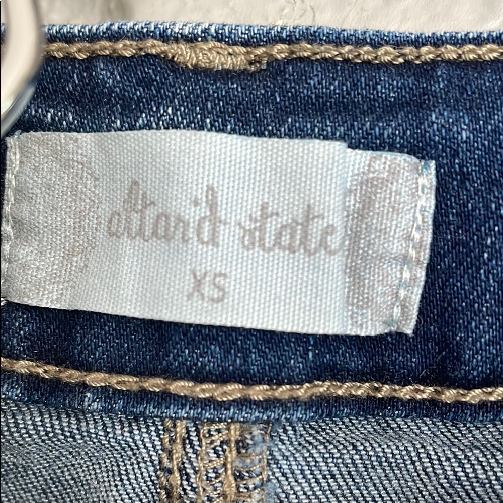 Altar'd State Embroidered Denim Mini Skirt - Blue and Multicolor - Picture 2 of 9